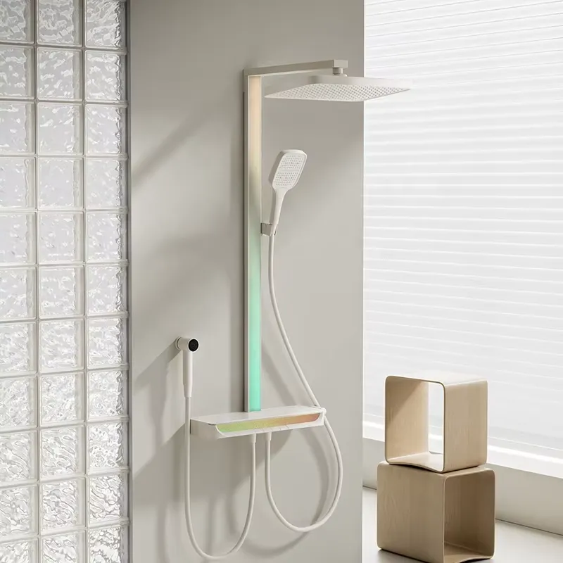 Spa & Wellness Earth City Москва Шелепиха - Brass Digital Waterfall Shower Set Wall