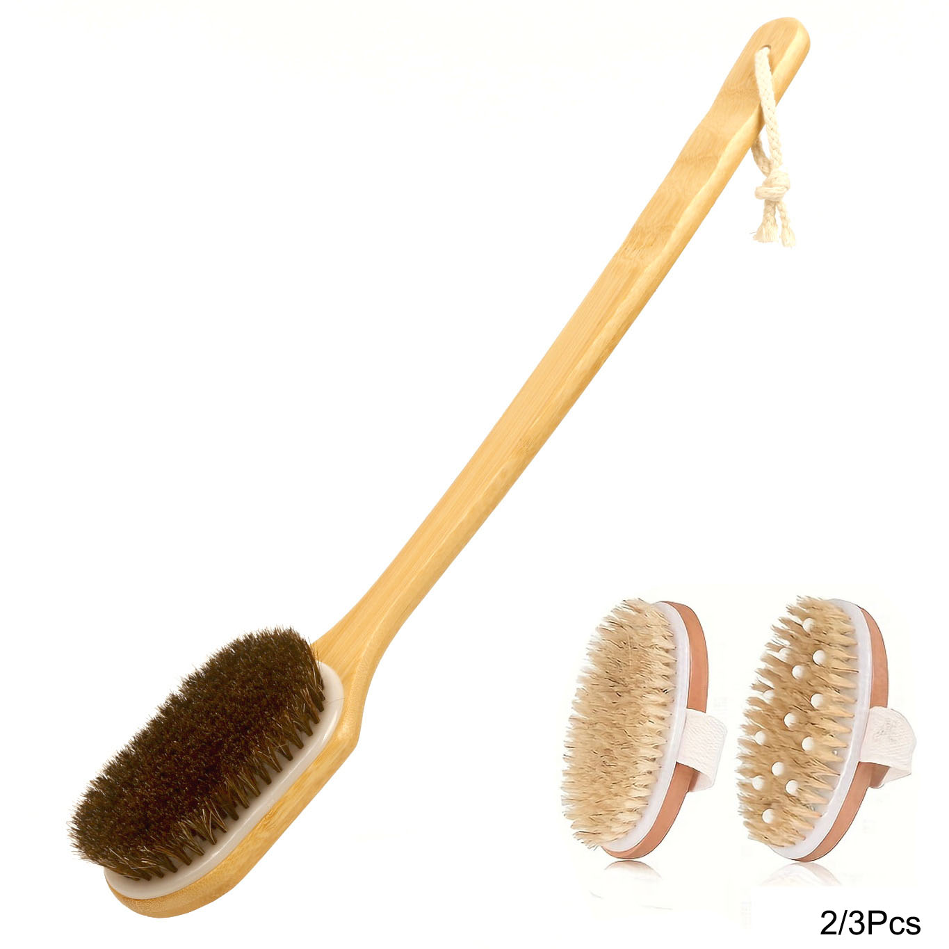 2/3Pcs Back Scrubber Brush for - огляд і ціна Dry Brush Body