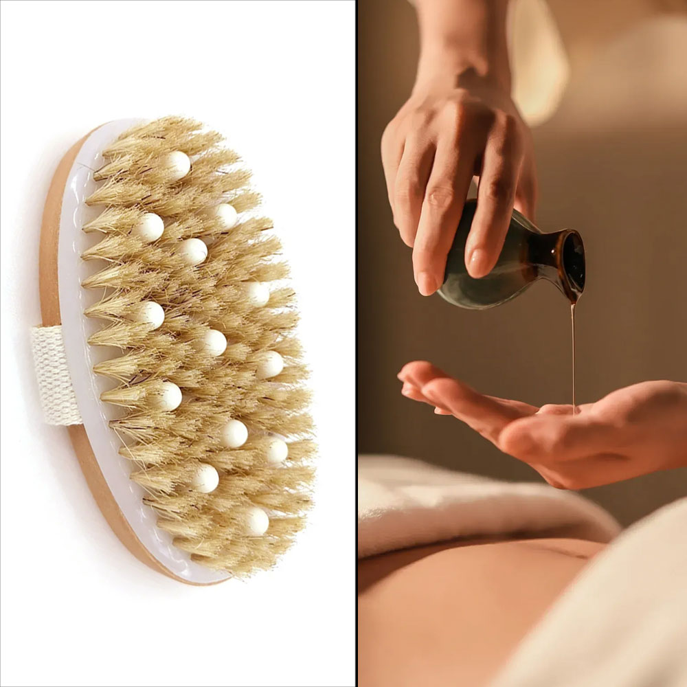 2 In 1 Dry Skin Body Brush Nat - огляд і ціна Dry Brush Body