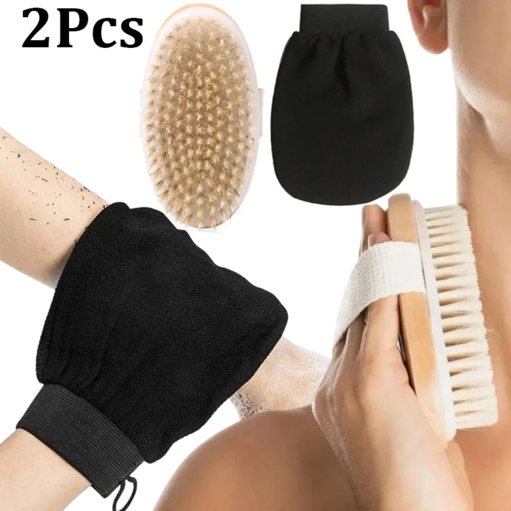 2Pcs Body Exfoliator Kit Dry B - огляд і ціна Dry Brush Body