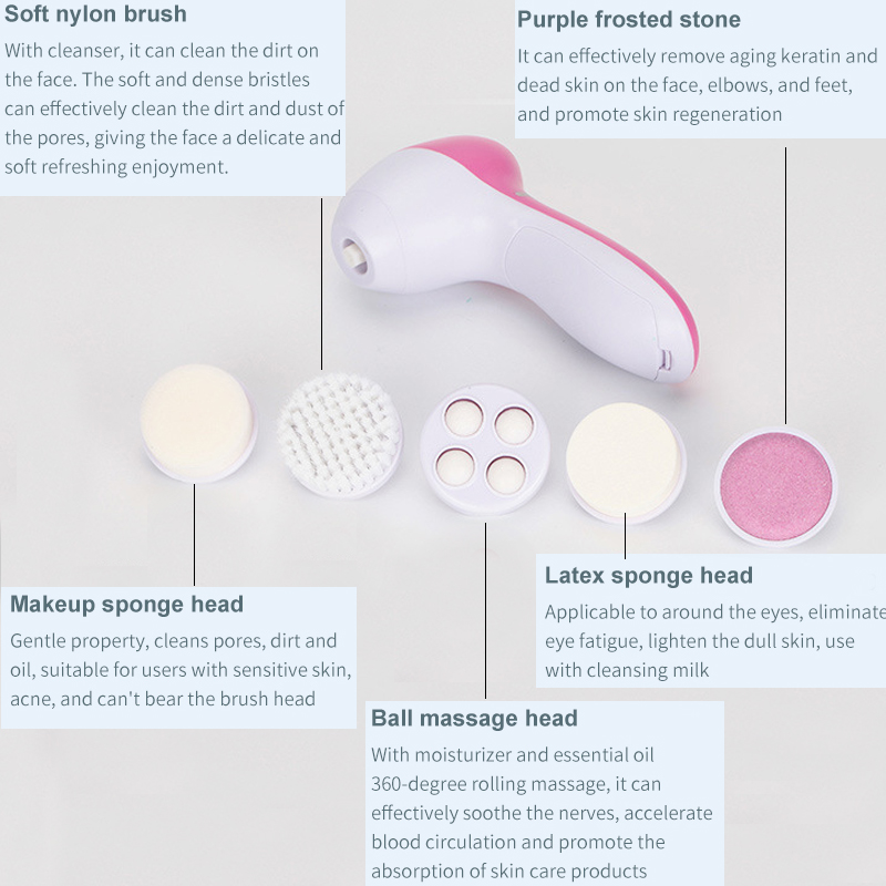 5 IN 1 Face Cleansing Brush Wa - огляд і ціна Dry Brush Body